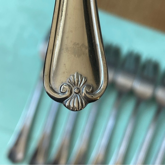 International Silver Canfield 10 stainless Forks appetizer cocktail - Picture 12 of 13